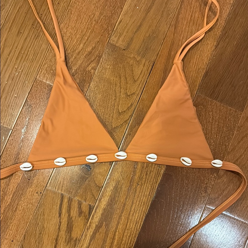 Shell Design Triangle Bikini Top